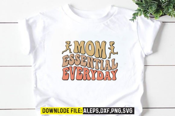 Mom Essential Retro Graphics for Crafts Branding